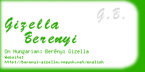 gizella berenyi business card