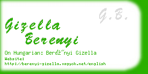 gizella berenyi business card
